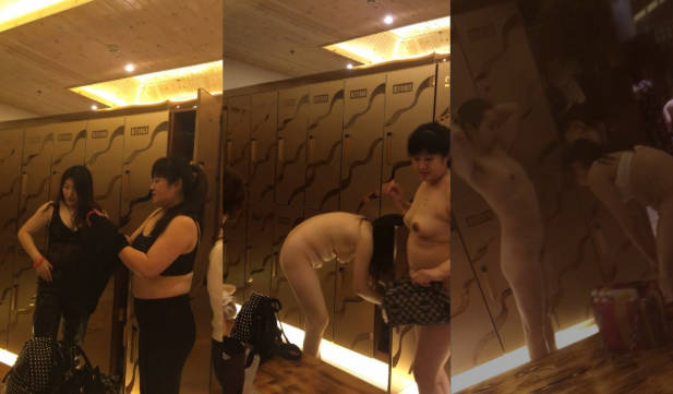 身临其境，现场真实偷拍温泉休闲酒店女宾换衣室内部春光，多个年龄段，一屋子女人穿脱衣物